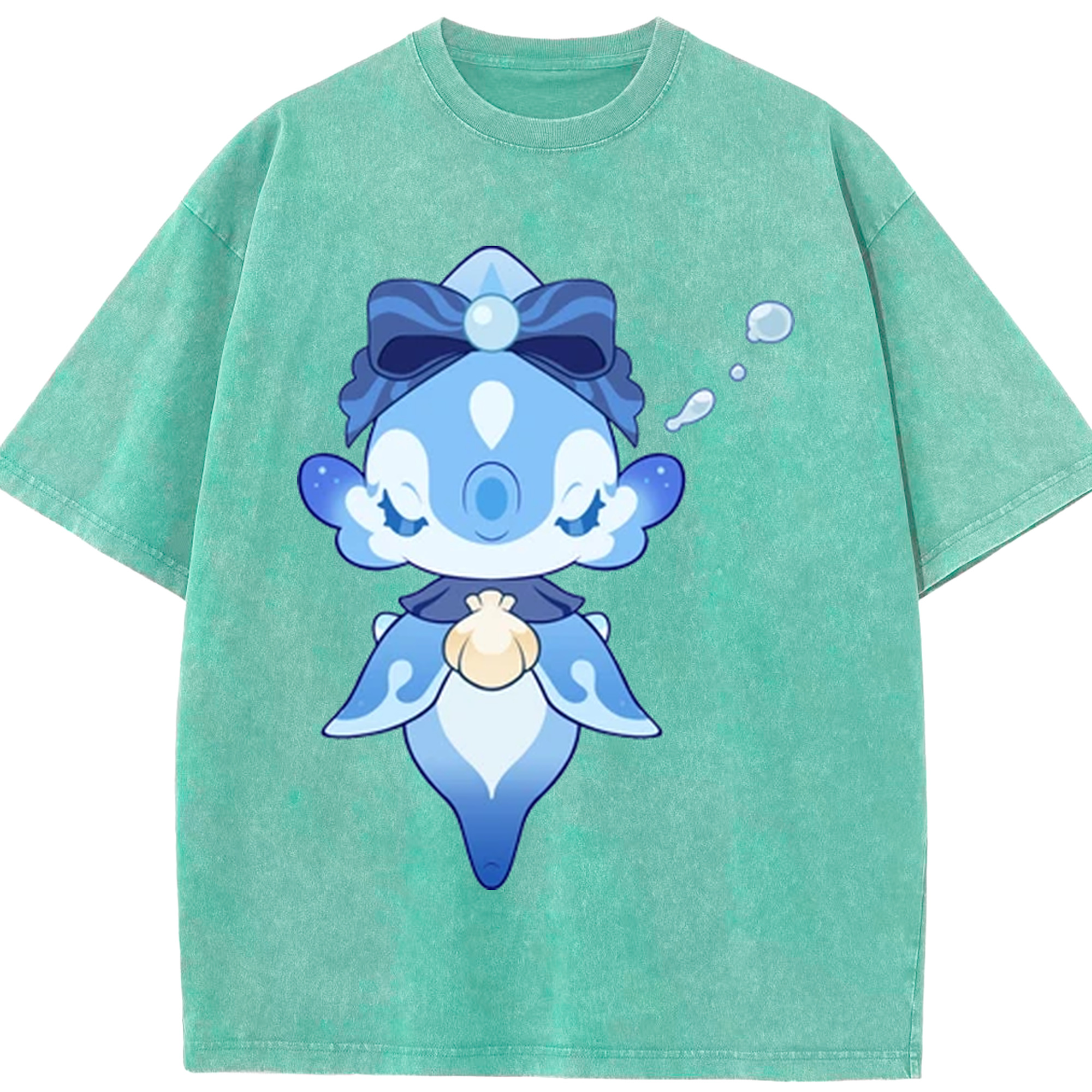 げんし神 フリーナ genshin Furina 綿100% ヴィンテージ風 半袖Tシャツ（フロントプリント）